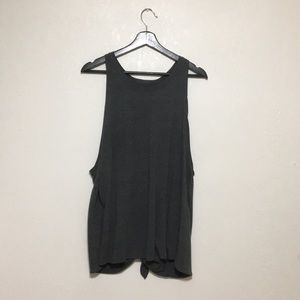 Mossimo Charcoal Open Back Tie Back Tank Top